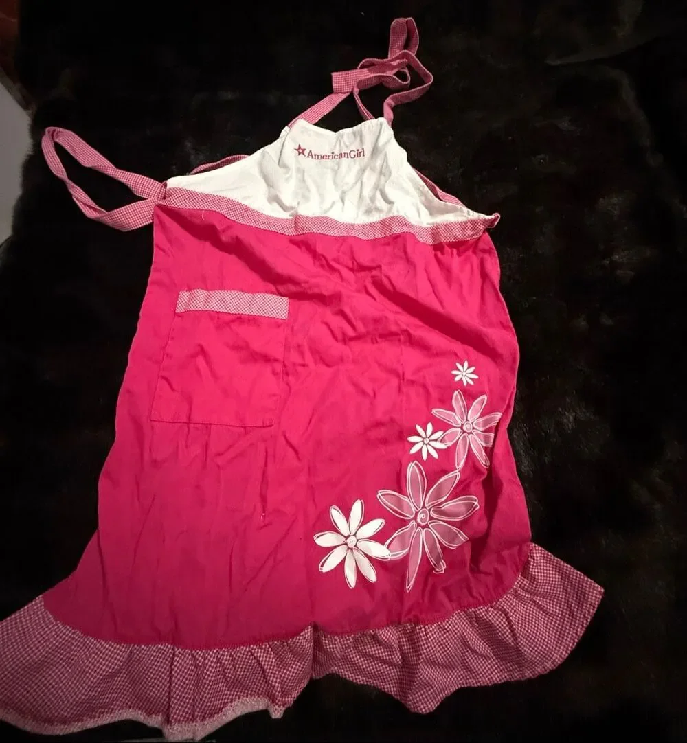 American Girl Apron child size one size pink